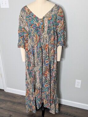 Studio Untold Paisley Boho V-Neck Maxi Dress Size 24/26